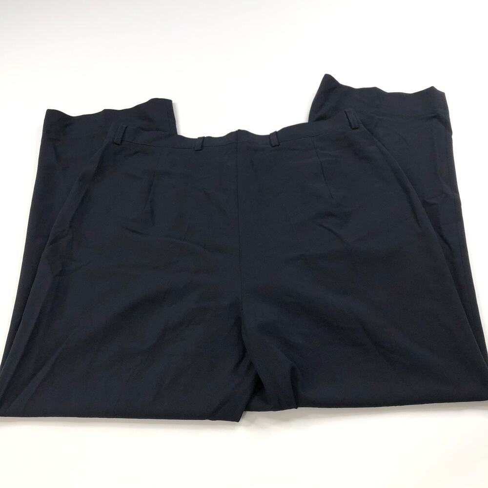 Escada EUR 44 US 16 (Fit 34W 28L) Women High Rise Wool Dress Pants Blue PLS READ